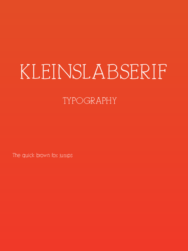 KleinSlabSerif Poster