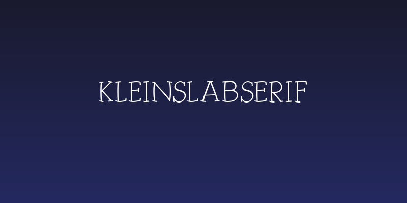 KleinSlabSerif Social Header