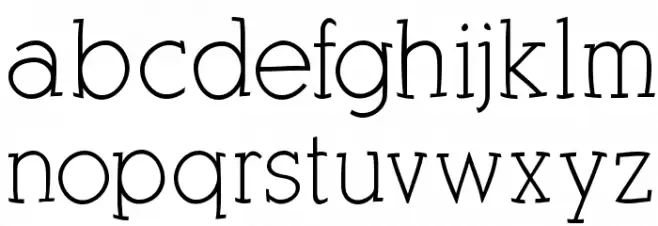 KleinSlabSerif फ़ॉन्ट लोअरकेस