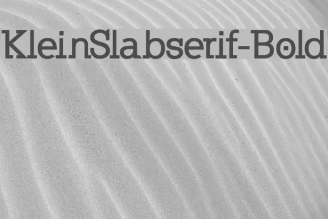 KleinSlabserif-Bold Fuentes examples