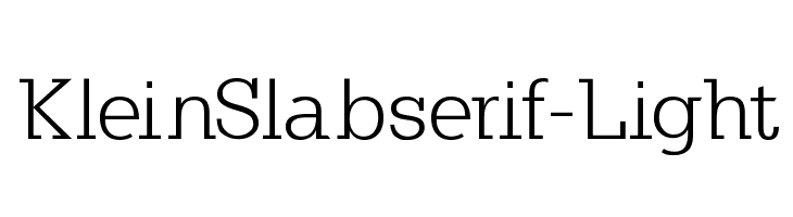 KleinSlabserif-Light  フリーフォントのダウンロード