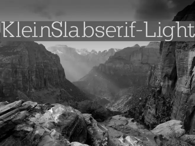 KleinSlabserif-Light Шрифта examples