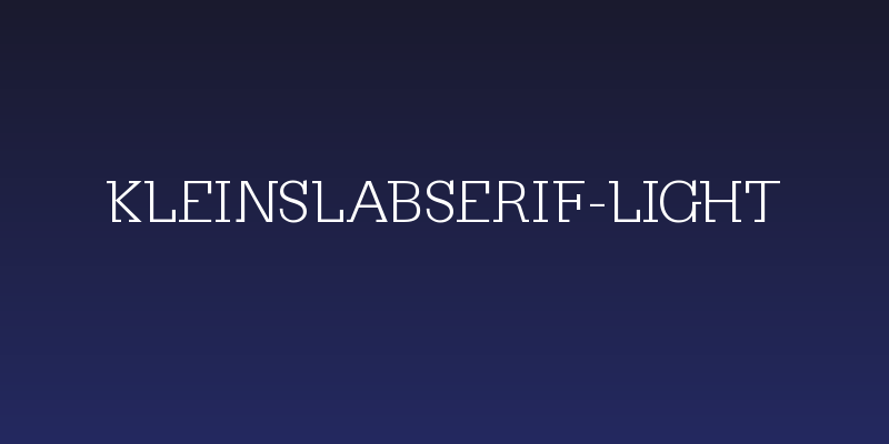 KleinSlabserif-Light Social Header