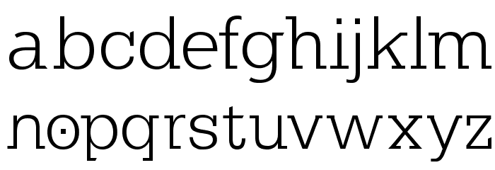 KleinSlabserif-Light Font LOWERCASE