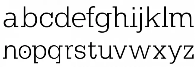 KleinSlabserif-Light Шрифта строчной