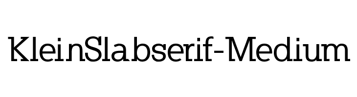 KleinSlabserif-Medium Font