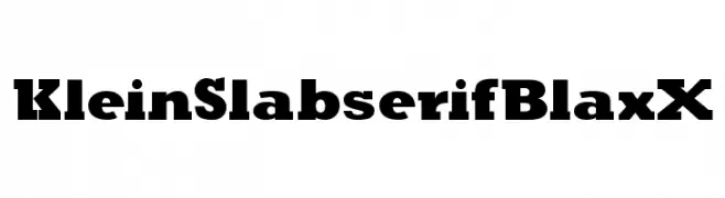 KleinSlabserifBlaxX  Frei Schriftart Herunterladen