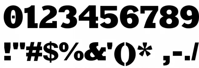 KleinSlabserifBlaxX フォント その他の文字