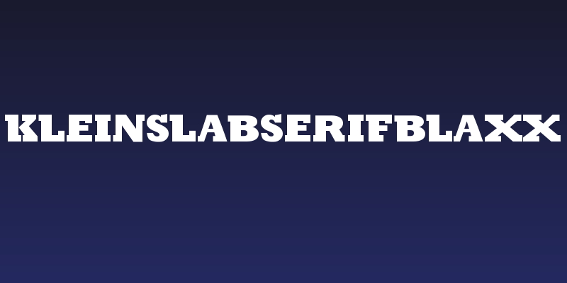 KleinSlabserifBlaxX Social Header