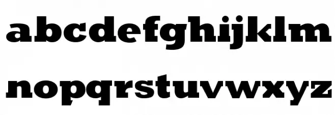 KleinSlabserifBlaxX フォント 小文字