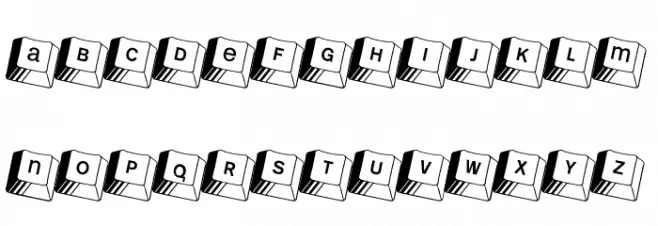 Kleinkeys Font UPPERCASE