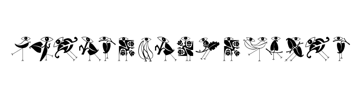 KleinsBirdsNoTen  Free Fonts Download