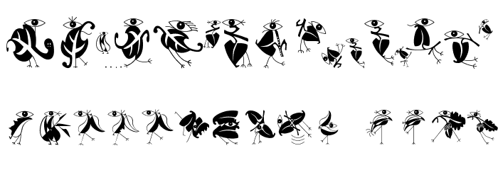 KleinsBirdsNoTen Font OTHER CHARS