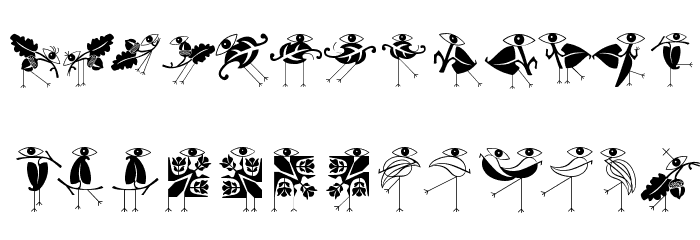 KleinsBirdsNoTen Font LOWERCASE