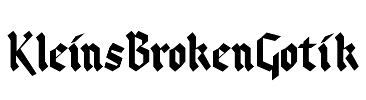 KleinsBrokenGotik Fonte