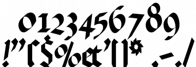KleinsBrokenGotik Font OTHER CHARS
