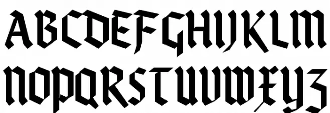 KleinsBrokenGotik Font UPPERCASE