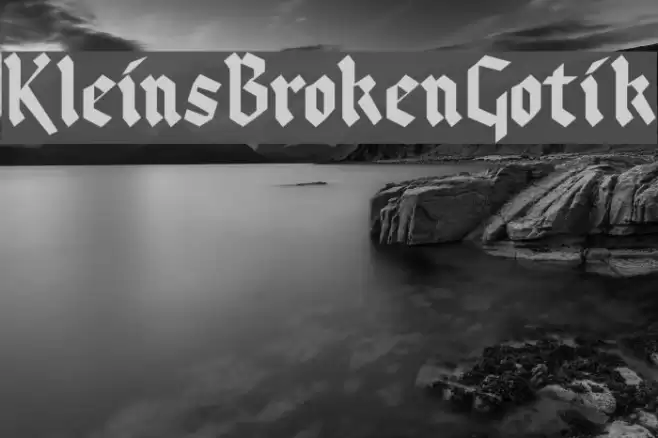 KleinsBrokenGotik Font examples