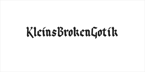 KleinsBrokenGotik Logo