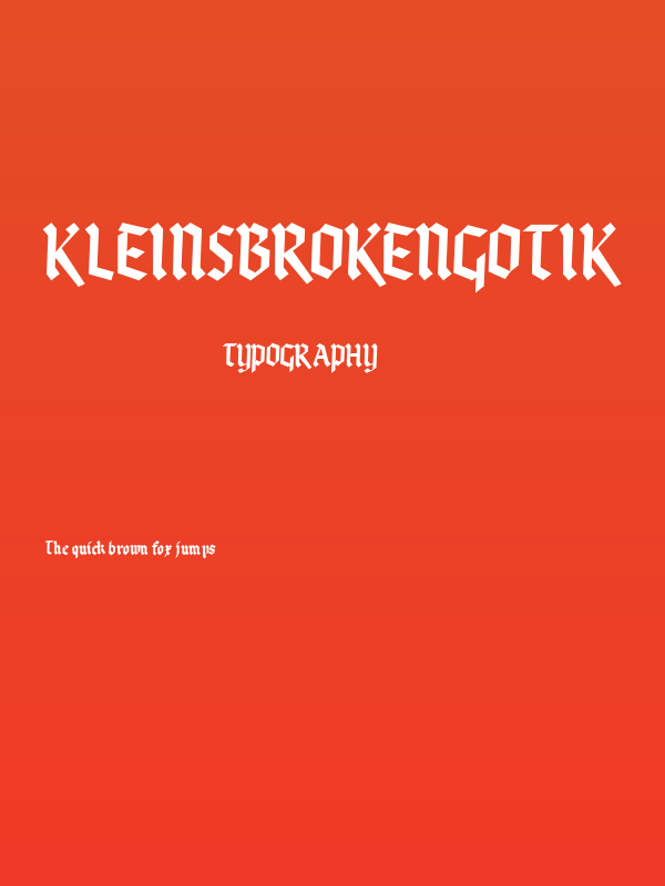 KleinsBrokenGotik Poster