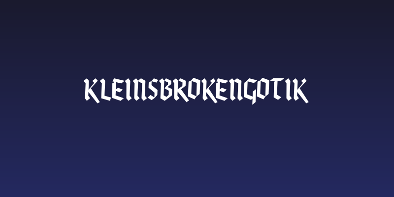 KleinsBrokenGotik Social Header