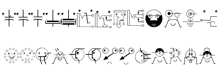 KleinsElectronicJokes Font LOWERCASE