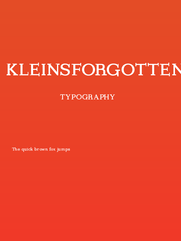 KleinsForgottenRoman Poster