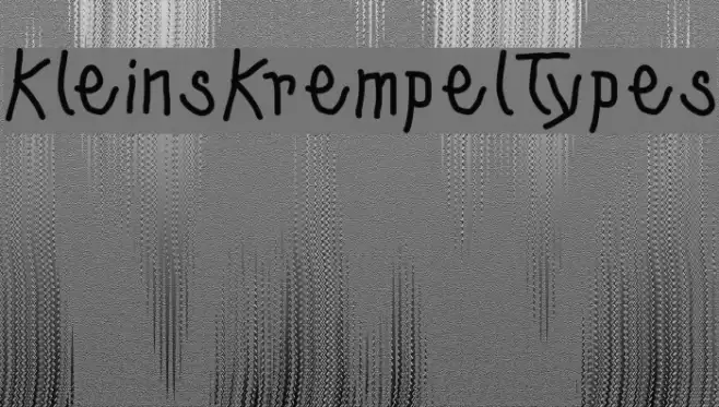 KleinsKrempelTypes Font examples