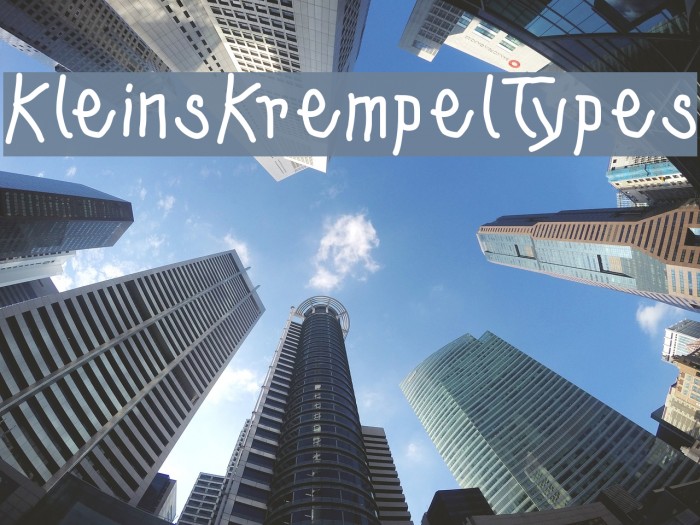 KleinsKrempelTypes Font examples