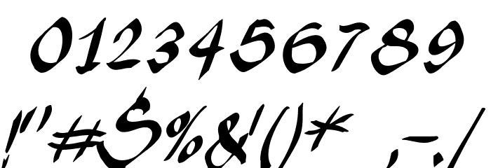 KleinsKruschKursiv Font OTHER CHARS