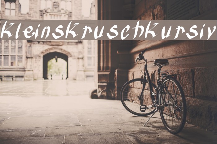 KleinsKruschKursiv Font examples