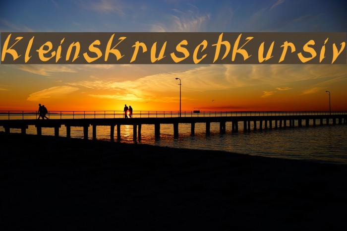 KleinsKruschKursiv Font examples