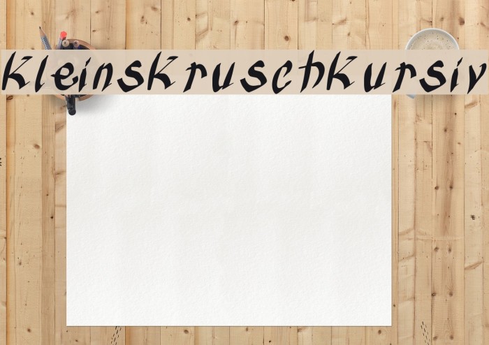 KleinsKruschKursiv Font examples