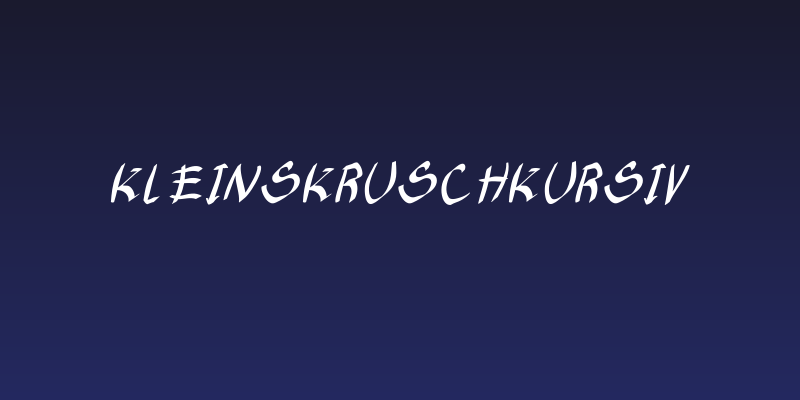 KleinsKruschKursiv Social Header
