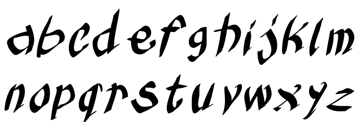 KleinsKruschKursiv Font LOWERCASE