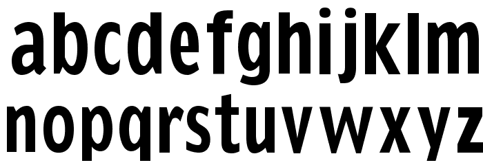 KleinsSansCondBold Font LOWERCASE