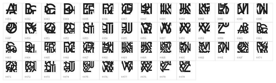 KleinsTypesoup Character Map