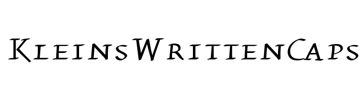 KleinsWrittenCaps Font