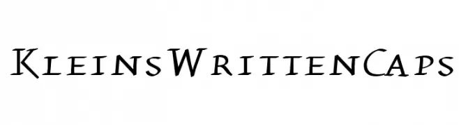 KleinsWrittenCaps  baixar fontes gratis