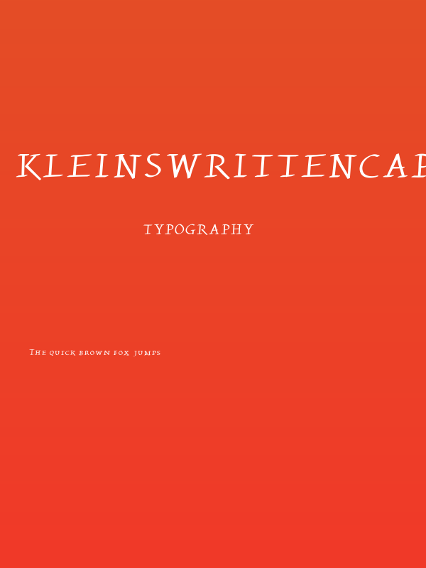 KleinsWrittenCaps Poster