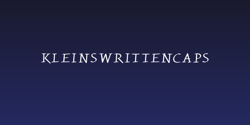 KleinsWrittenCaps Social Header