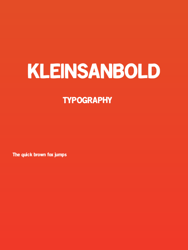 KleinsanBold Poster