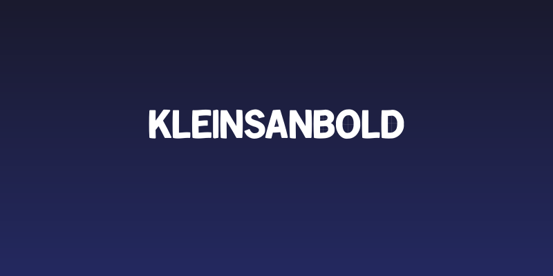 KleinsanBold Social Header
