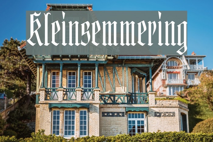 Kleinsemmering Font examples