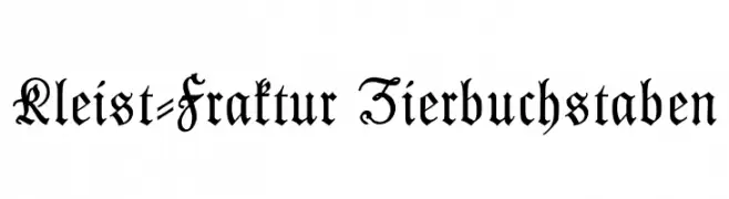 Kleist-Fraktur Zierbuchstaben  Fuentes Gratis Descargar