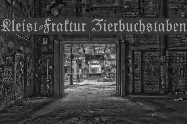 Kleist-Fraktur Zierbuchstaben Font examples