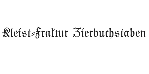 Kleist-Fraktur Zierbuchstaben Logo