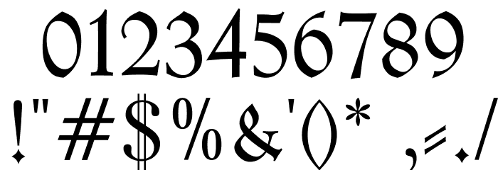 Kleist-Fraktur Caratteri ALTRI CARATTERI