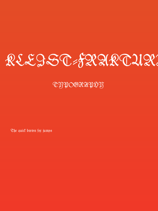 Kleist-FrakturZierbuchstaben Poster