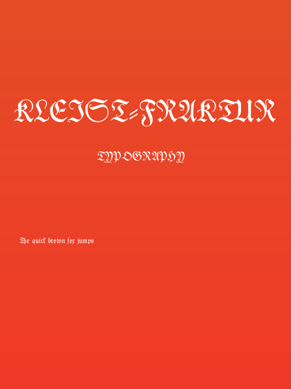 Kleist-Fraktur Poster